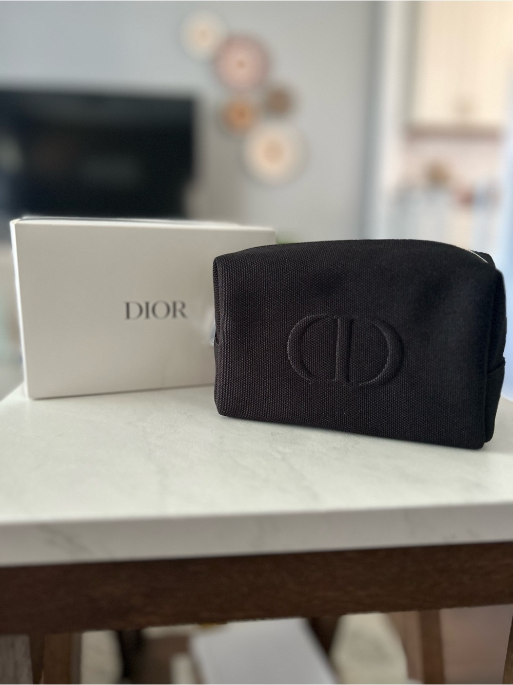 Dior White Trousse Pouch Packaging